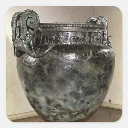 Sticker Carré Krater, de la tombe d'une princesse de Vix (Devant)