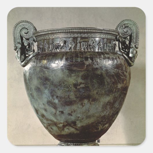 Sticker Carré Krater, de la tombe d'une princesse de Vix (Devant)