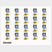 Sticker Carré Krishna (Feuille)