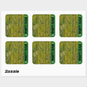 STICKER CARRÉ KUSH CITRON NYC (Feuille)