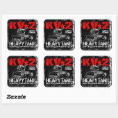 Sticker Carré KV-2 Char lourd soviétique (Feuille)