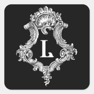 Sticker Carré L Monogramme initial