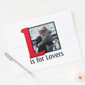 Sticker Carré L pour les amoureux (Enveloppe)