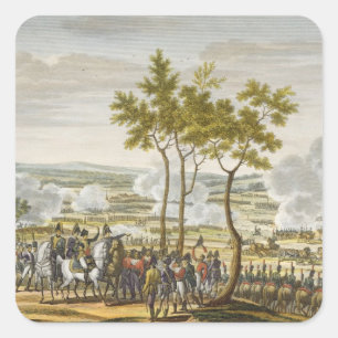 Sticker Carré La bataille d'Abensberg, le 20 avril 1809, gravée 