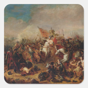 Sticker Carré La bataille de Hastings en 1066
