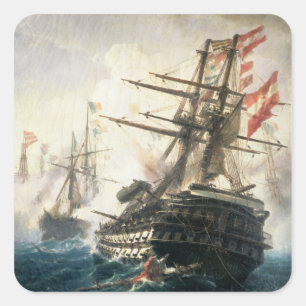 Sticker Carré La bataille de Lissa