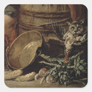 Sticker Carré La Belle Cuisine Maid