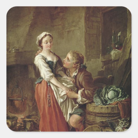 Sticker Carré La Belle Cuisine Maid (Devant)