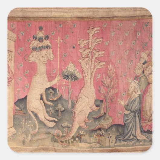 Sticker Carré La bête à sept têtes de la mer (Devant)