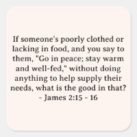 La Bible Verse James 2:15 - 16