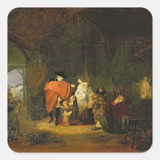 Sticker Carré La bonté de Louis XVI (Devant)