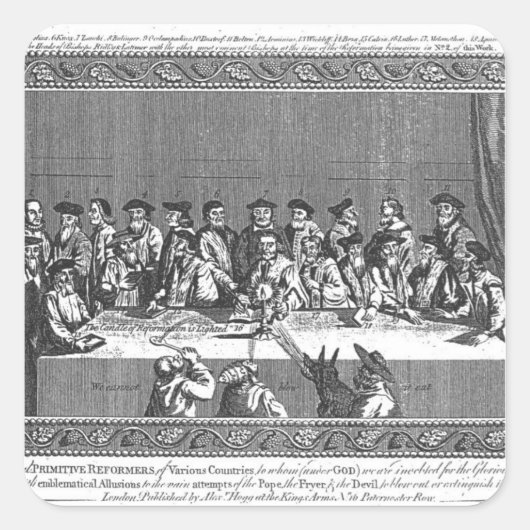 Sticker Carré La bougie de la Réforme est éclairée' (Devant)