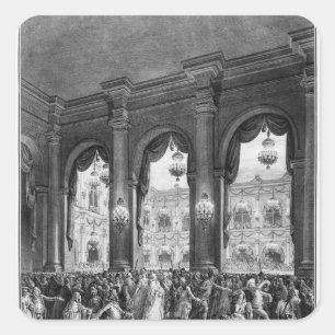 Sticker Carré La boule masquée, le 23 janvier 1782