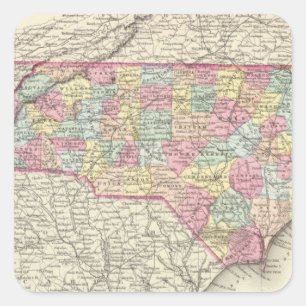 Sticker Carré La Caroline du Nord 4