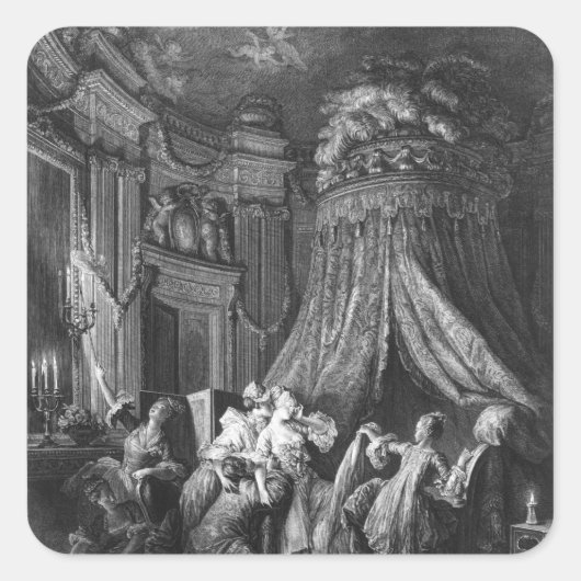 Sticker Carré La cérémonie du lit de la mariée (Devant)