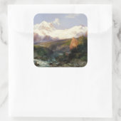 Sticker Carré La chaîne de Teton (Sac)