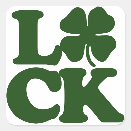 Sticker Carré La chance pour les Irlandais (Devant)