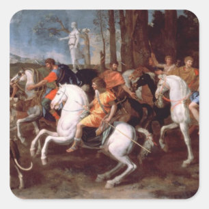 Sticker Carré La chasse à verrat de Calydonian, 1637-38