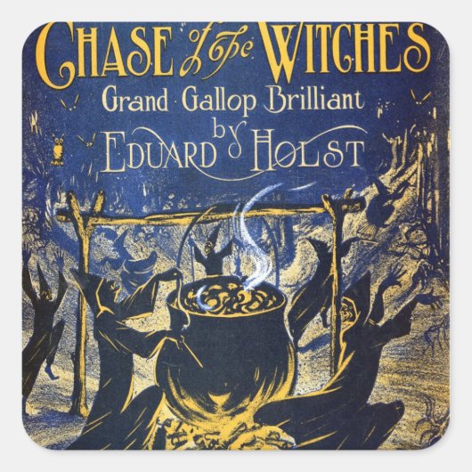 Sticker Carré La chasse aux sorcières (Devant)