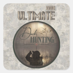 Sticker Carré La chasse ultime au canard