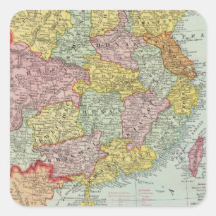 Sticker Carré La Chine et la Malaisie