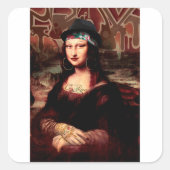 Sticker Carré La Chola Mona Lisa Mexicaine (Devant)