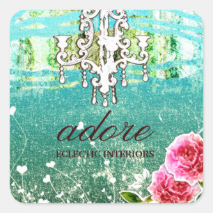 Sticker Carré La CHROMATOGRAPHIE GAZEUSE adorent le bleu vintage