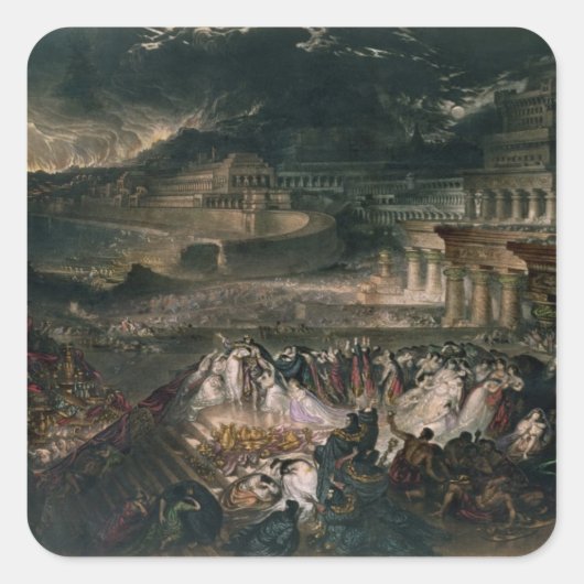 Sticker Carré La chute de Ninive (Devant)