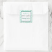 Sticker Carré La collection Mariage moderne Paisley - Vert (Sac)
