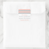 Sticker Carré La collection moderne de Mariages Chevron - rose e (Sac)