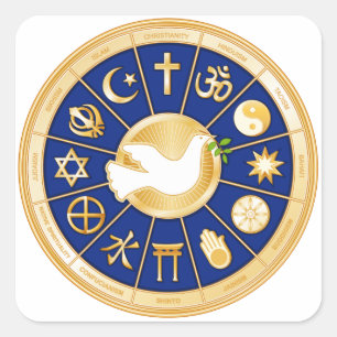 Sticker Carré La colombe de la paix