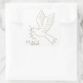 Sticker Carré La colombe de la paix (Sac)