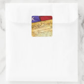 Sticker Carré La Constitution américaine (Sac)