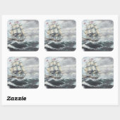 Sticker Carré La Constitution américaine se dirige vers la Guerr (Feuille)