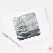 Sticker Carré La Constitution américaine se dirige vers la Guerr (Enveloppe)