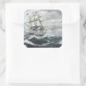 Sticker Carré La Constitution américaine se dirige vers la Guerr (Sac)