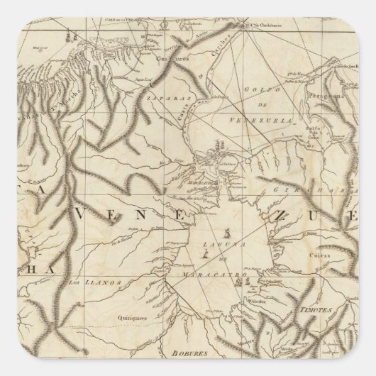 Sticker Carré La côte de Tierra Firma de Carthagène (Devant)