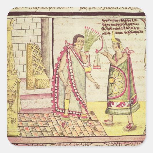 Sticker Carré La couronne de Montezuma II (Devant)