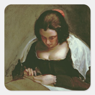Sticker Carré La couturière, c.1640-50