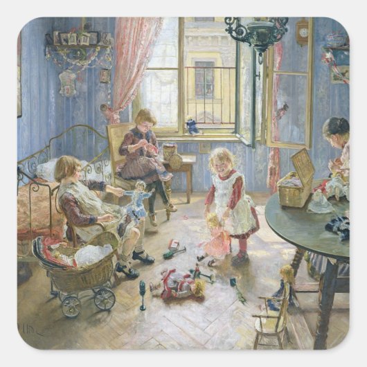Sticker Carré La crèche, 1889 (Devant)