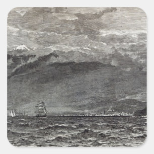 Sticker Carré La crête de Tenerife, Sante Cruz