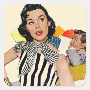 Sticker Carré La Dame A Été Insultée