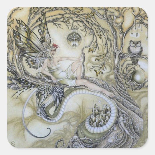 Sticker Carré La Dame de la Forêt (Devant)