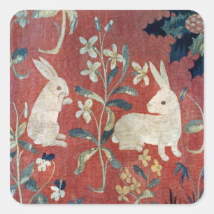 Sticker Carré La Dame et la licorne : 'Goût'