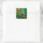 Sticker Carré La Dame Mystère (Sac)
