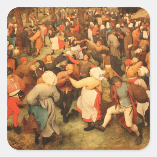 Sticker Carré La Danse Mariage - 1566 (Devant)