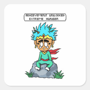 Sticker Carré La déchéance de la jungle du roi Eric – Pixel Art
