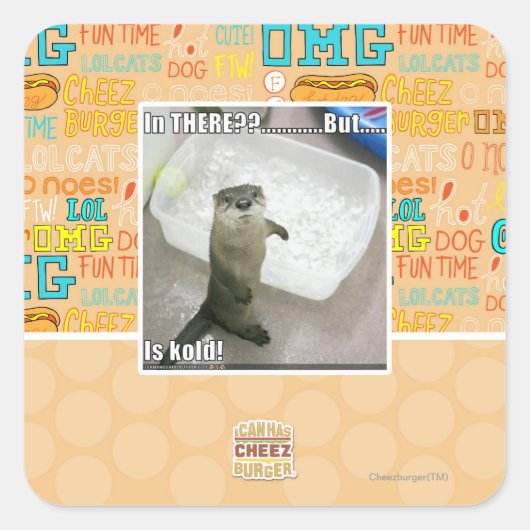 Sticker Carré Là-dedans ? Est Kold ! (Devant)
