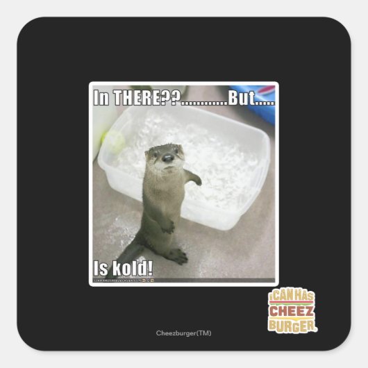 Sticker Carré Là-dedans ? Est Kold ! (Devant)