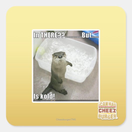 Sticker Carré Là-dedans ? Est Kold ! (Devant)